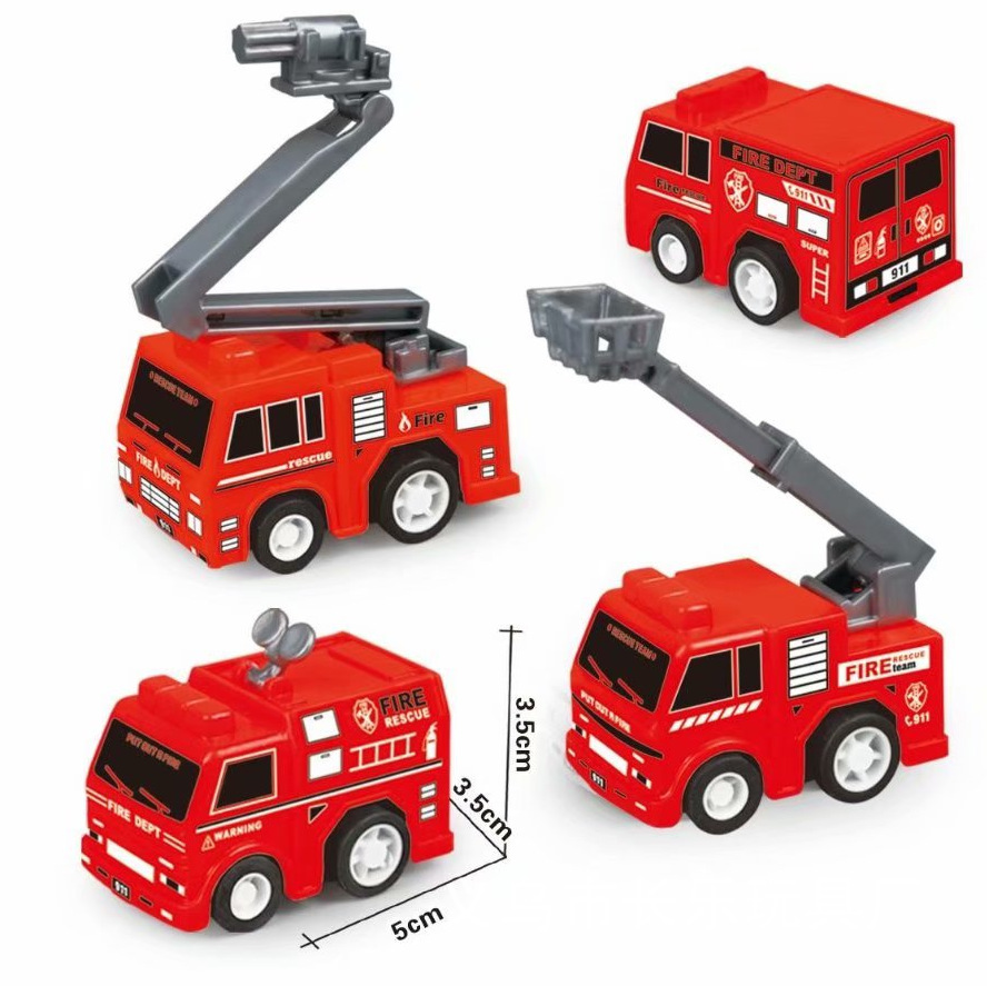 Детские игрушки для игры в дом, игрушечный пожарный автомобиль AB с функцией обратного хода, творческий подарок в форме яйца, оптовая продажа