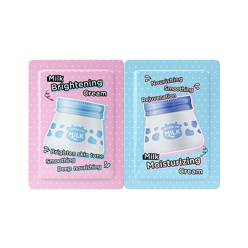 Cross-border LAIKOU milk moisturizing cream milk moisturizing cream bag 1.5g tablet moisturizing moisturizing wholesale