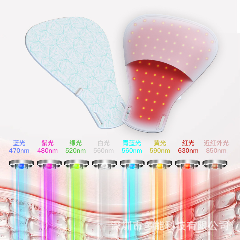 Led Silicone Hand Photon Rejuvenation Instrument Colored Light Beauty Instrument Home Skin Rejuvenation 2025 New Spectrometer Skin Care Instrument