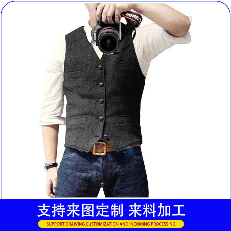 Кросс-Бордер Предпочтительные Мужские Жилеты С Паттерном В Хвосте для Свадебных Нарядов Легкие Бизнес Кэжуал Британские Жилеты в Наличии