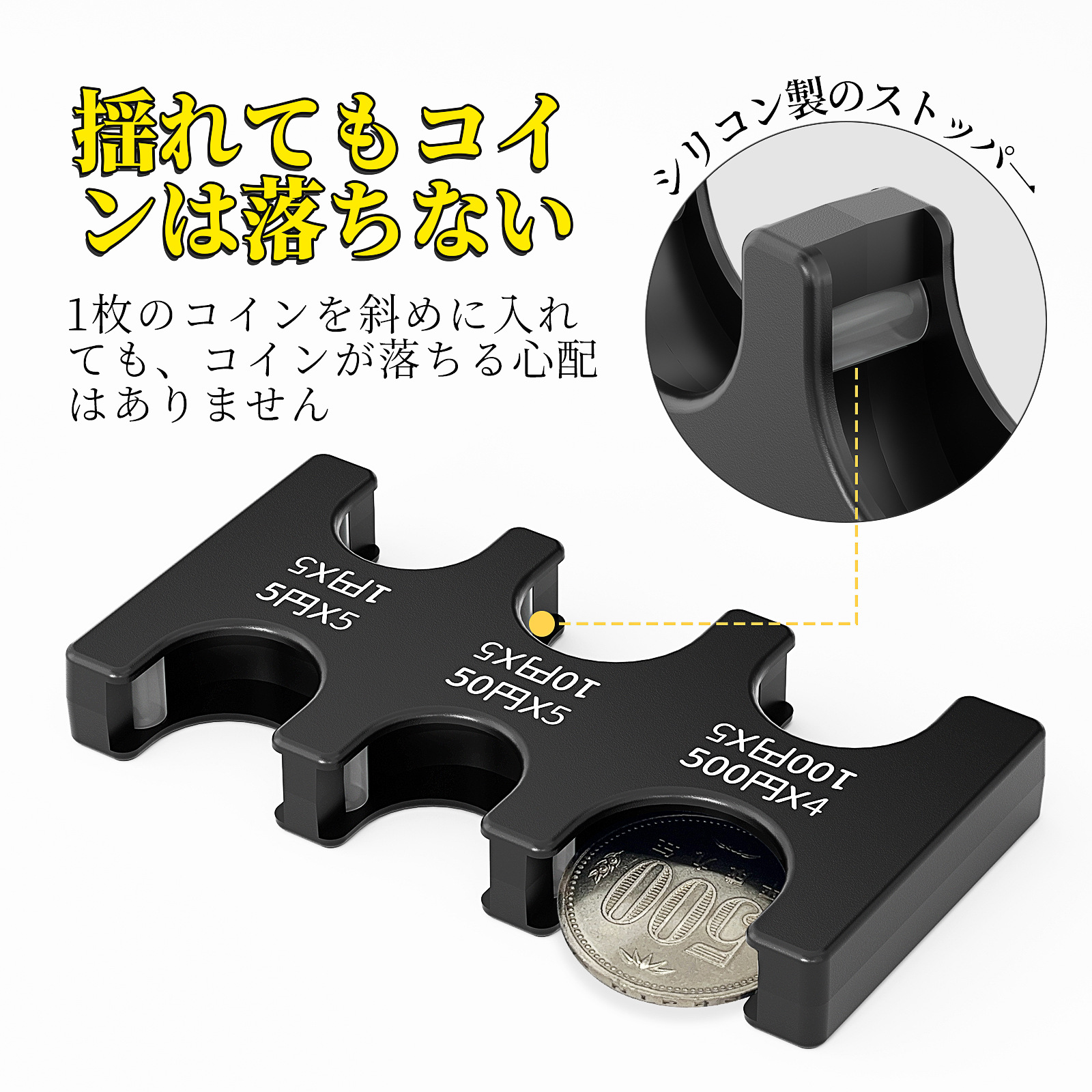 Cross-Border Japanese Coin Purse Yen Coin Sorting Storage Rfid Anti-Theft Compartment Card Coin Holder