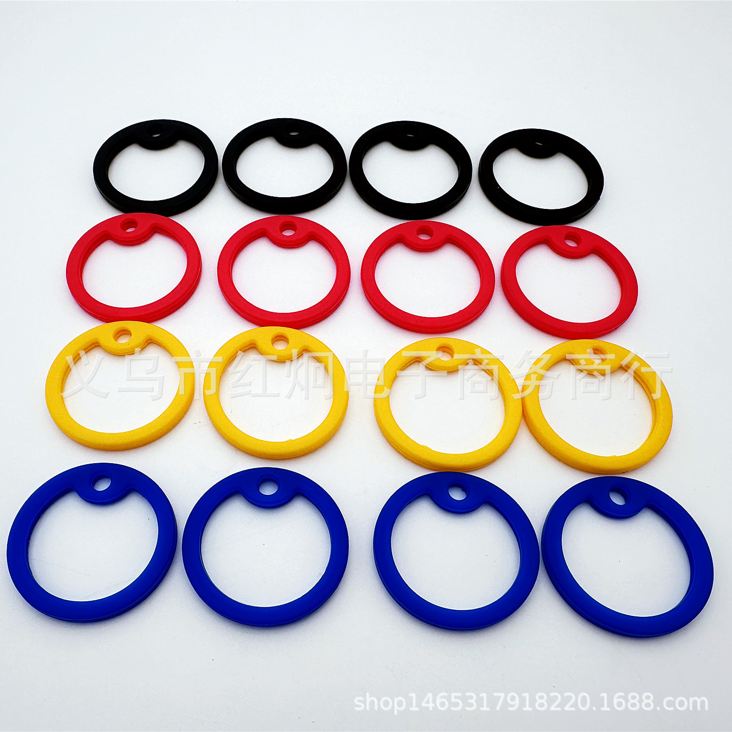 Cross-Border Supply Dog Tag Set Military Brand Silencer Ring Silicone Cover Rubber Ring Black Ring Red Ring Blue Ring