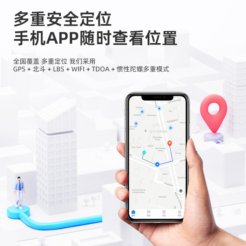 Cross-Border Heart Rate, Body Temperature, Blood Oxygen, Waterproof Gps Positioning Bracelet for the Elderly, Long Standby, Fall Detection, Card-Insertable Smart Bracelet