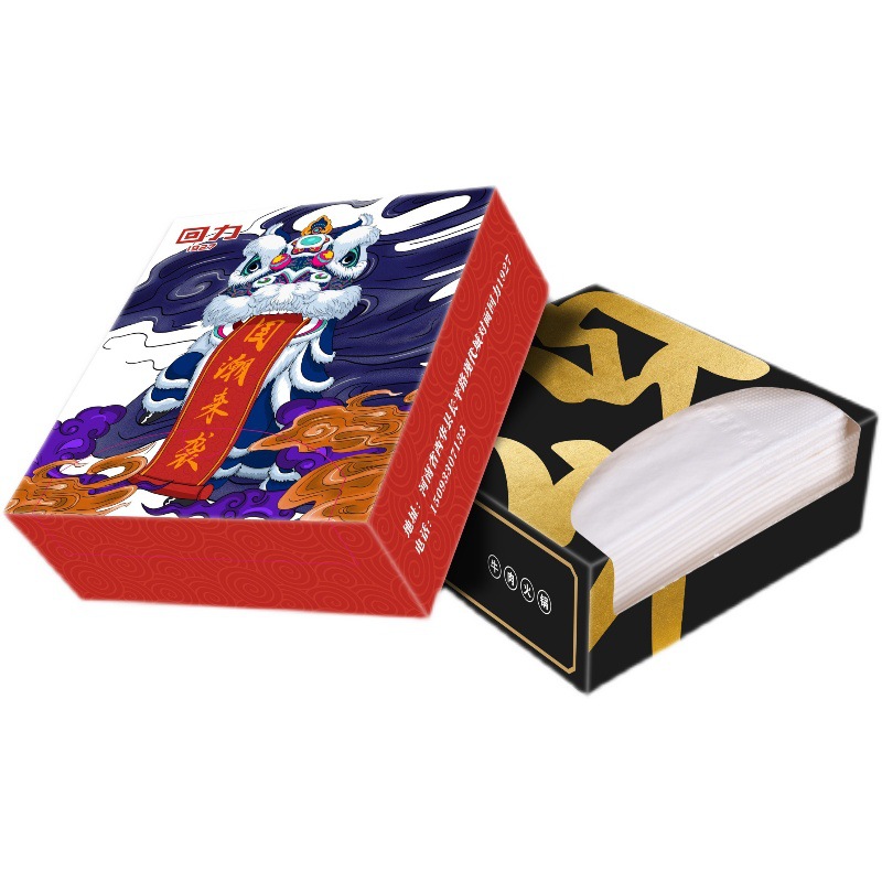 Advertising Promotional Napkin Customization Logo Hotel Printable Logo Square Box Commercial Catering Napkin Customization