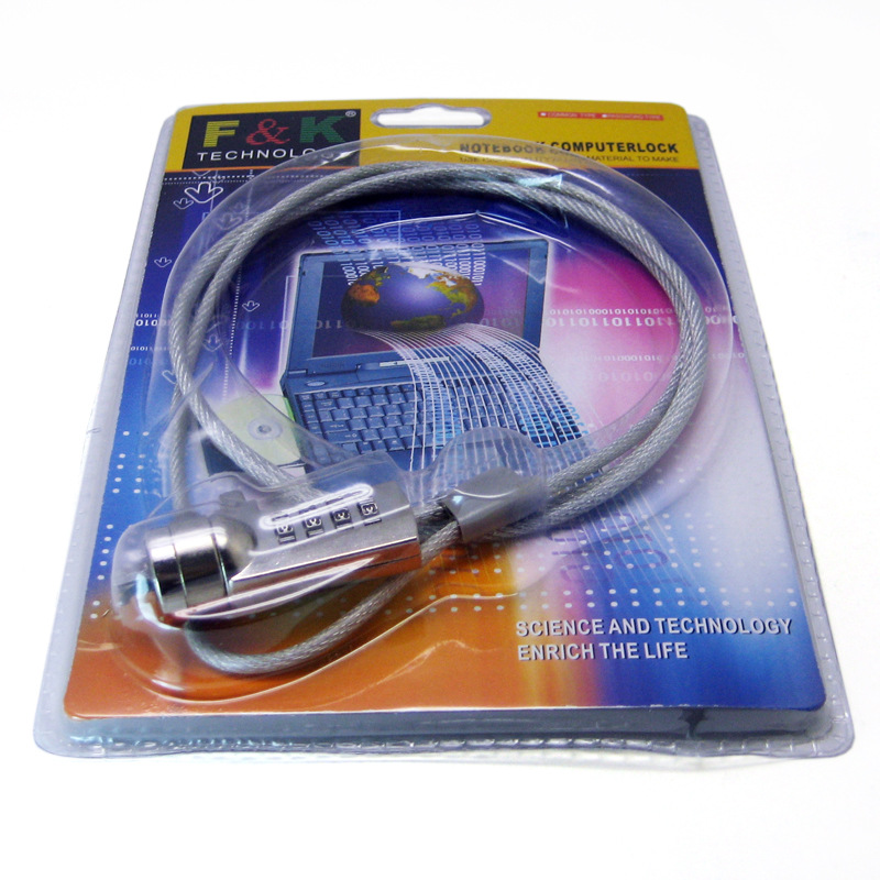 FK1.2 M password lock notebook password anti-theft lock wire rope computer Internet bar 1.8 m Universal Computer Lock