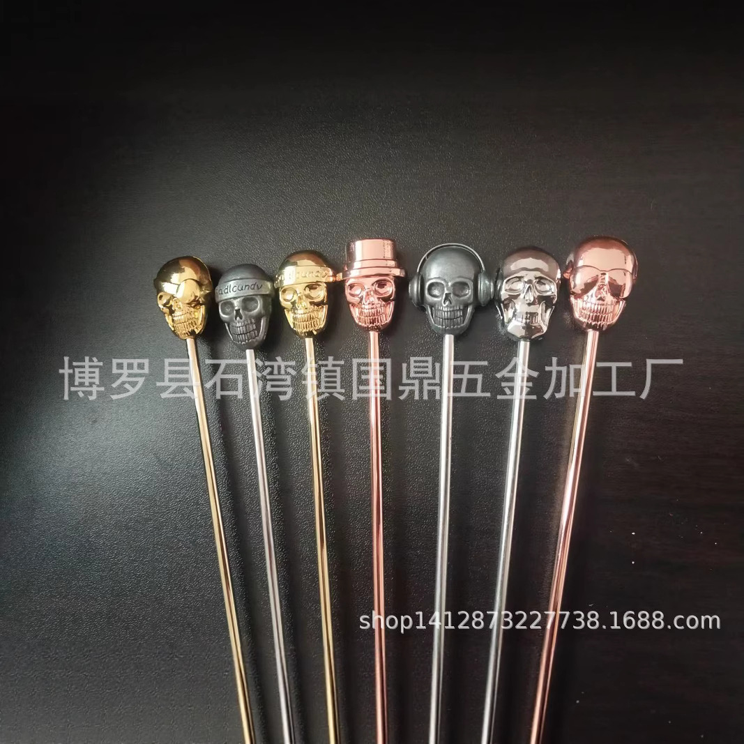 Cross-Border 304 Stainless Steel Fruit Picks, Fruit Needles, Bar Cocktail Decoration Picks, Olive Preserves, Metal Wine Picks