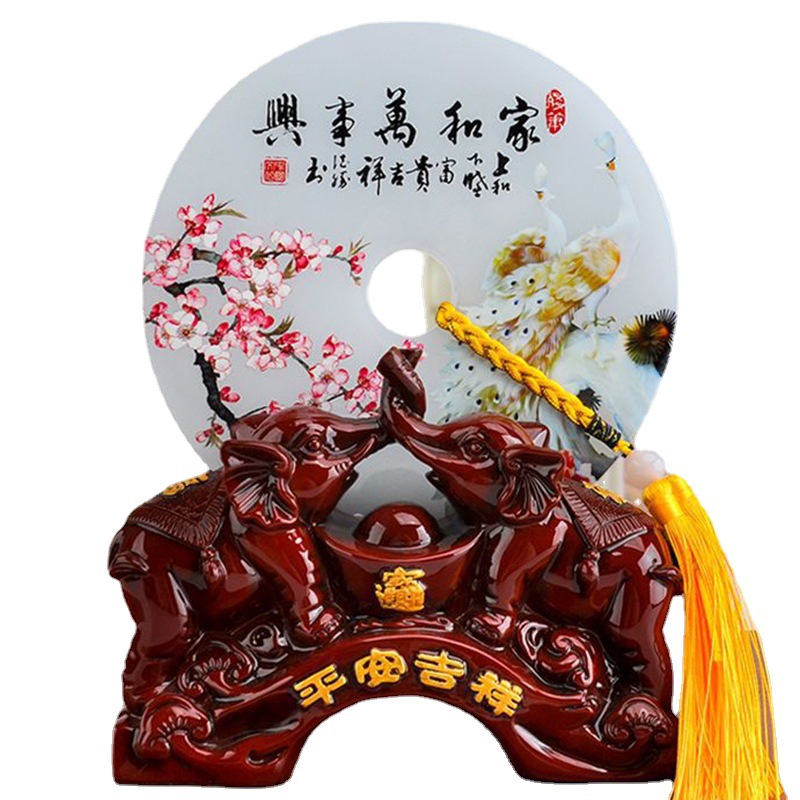 Free Shipping Jade Buckle Auspicious Ornaments Home and Everything Xing Home Living Room Entrance Wine Cabinet Decoration Housewarming Gift