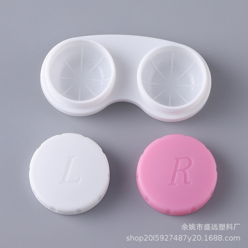 Оптовая продажа пластиковых кейсов для контактных линз разных цветов, материал ПП, двойная коробка для очков