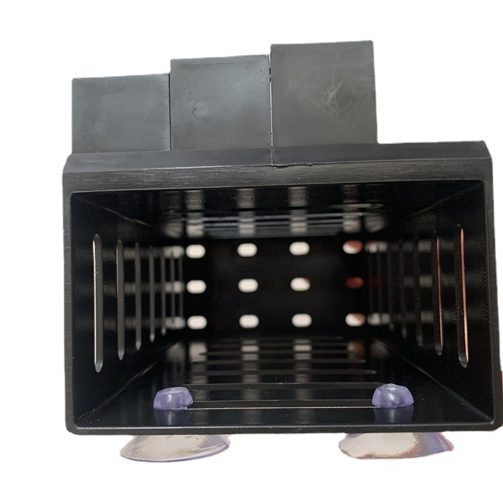 Aquarium Plant Rack Chopsticks Cage Adsorbable Hydroponic Plant Storage Plastic Aquarium Square Hollow Storage Basket