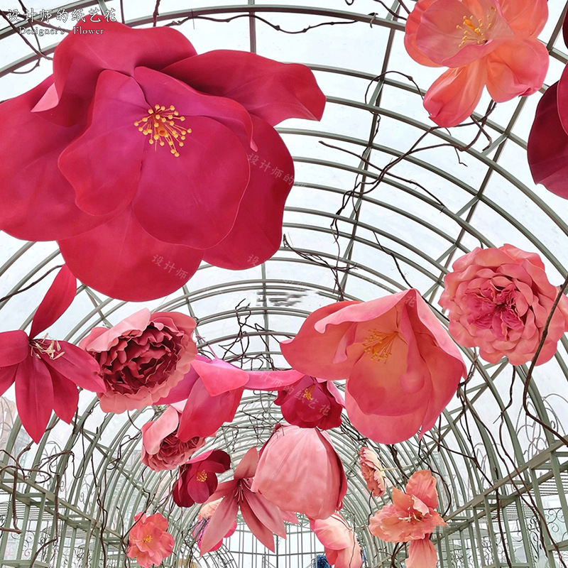 Giant Silk Oversized Paper Art Handmade Waterproof Sunflower Head Decoration Arrangement Pendant Wedding Gift Shopping Mall Display