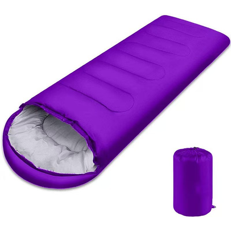 Factory Polyester Camping Sleeping Bag Adult Outdoor Camping Warm Cotton Sleeping Bag Envelope Thickened Sleeping Bag Factory Direct Sale