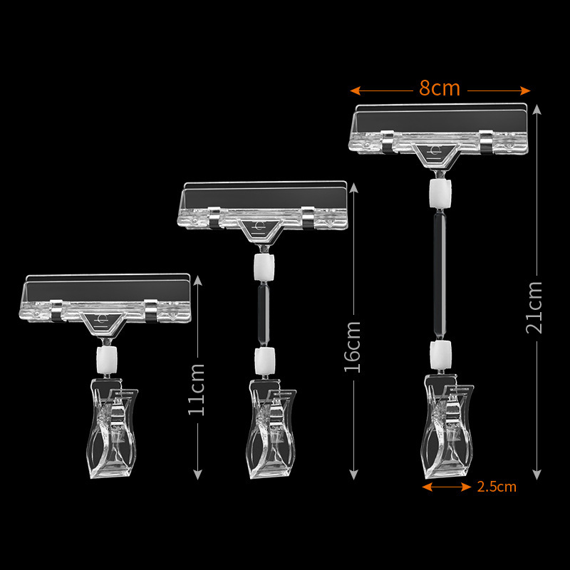 POP Advertising Clip Label Store Supermarket Shelf Double Head Explosive Label Price Tag Mechanical Thumb Advertising Clip
