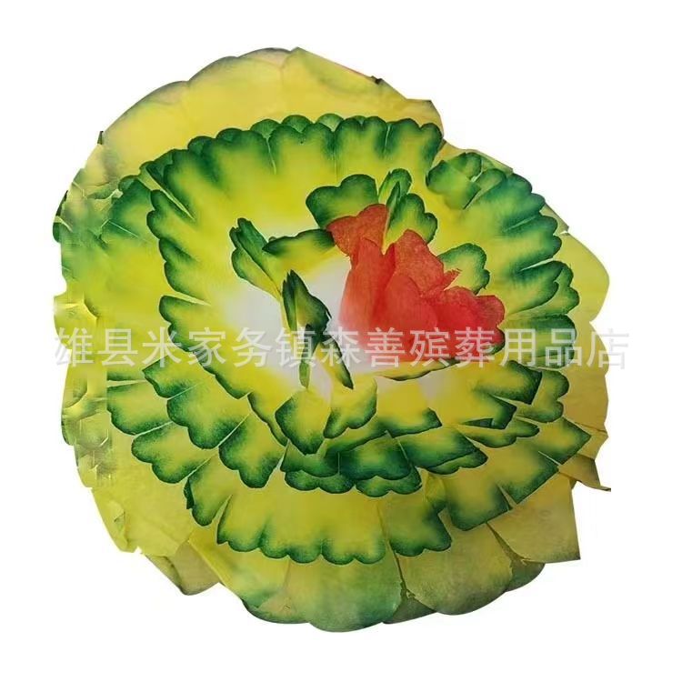 Senshan Funeral Supplies Handmade Paper Flower Heads, Colorfulful Wreaths, Accessories, Funeral Cars, Mourning Hall Decorations, Finished Paper Flowers, Imitation