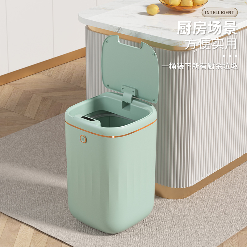New Accessible Luxury Fully Automatic Induction Electric Trash Can for Home Bedroom and Bathroom Induction Waterproof Trash Can