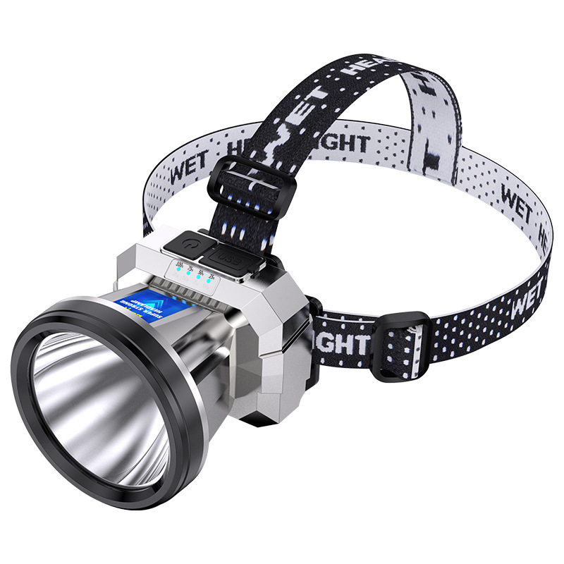 Cross-Border Strong Light Head Long-Range Rechargeable Waterproof Ultra-Bright Head-Mounted Night Fishing Lamp Miner's Lamp Super Long-Lasting Headlamp