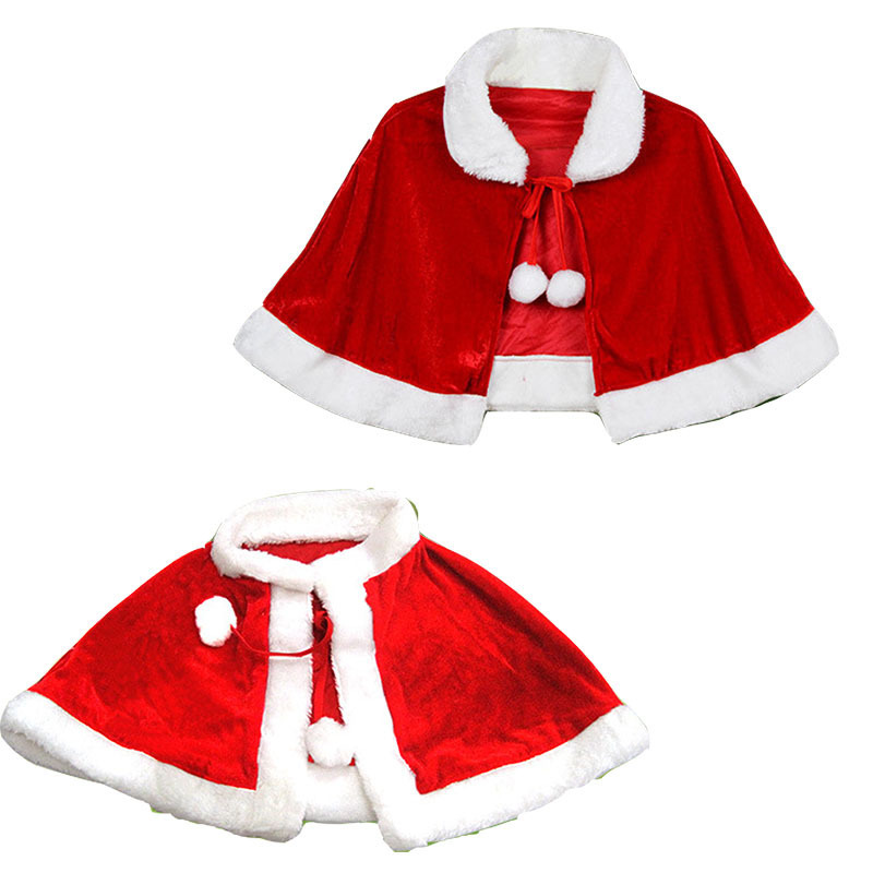 Adult Christmas Shawl Performance Suit Santa Claus Suit Christmas Cloak Children's Christmas Cloak Golden Velvet Christmas Suit