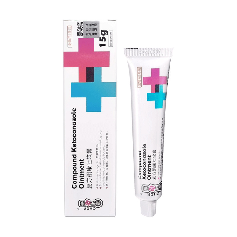 New pet kang compound ketoconazole ointment 15g cat ringworm dog ringworm skin dermatitis eczema pet drugs wholesale
