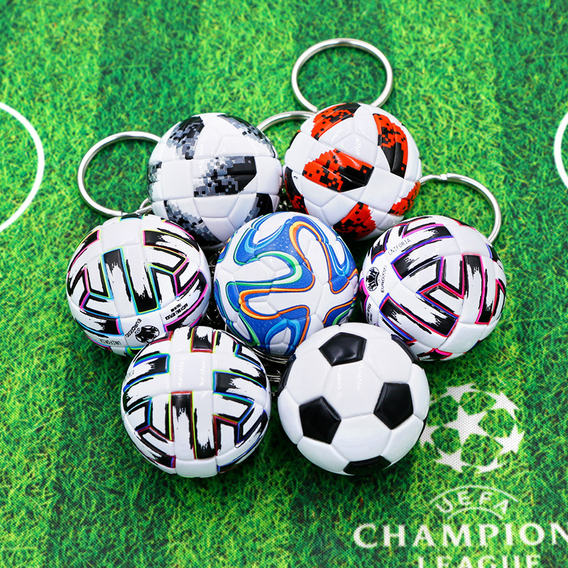 Simulation Mini PU Football Keychain Pendant Game Ball Souvenir Event Gift Creative Gift Hanging Ornaments