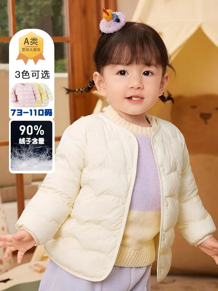 Children's down Jacket Similar to Those in Shopping Malls, Lightweight Coat for Infants and Toddlers, Boys and Girls Winter Clothing 2025 Short Jacket