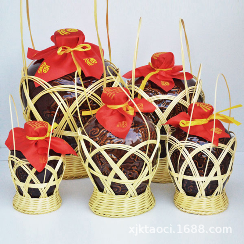 [longfeng Wine Bottle] Wholesale Ceramic Dragon and Phoenix Wine Jar 1-2-3- 2.5-5kg Sealed Wine Jar Wine Pot Wine Storage Jar