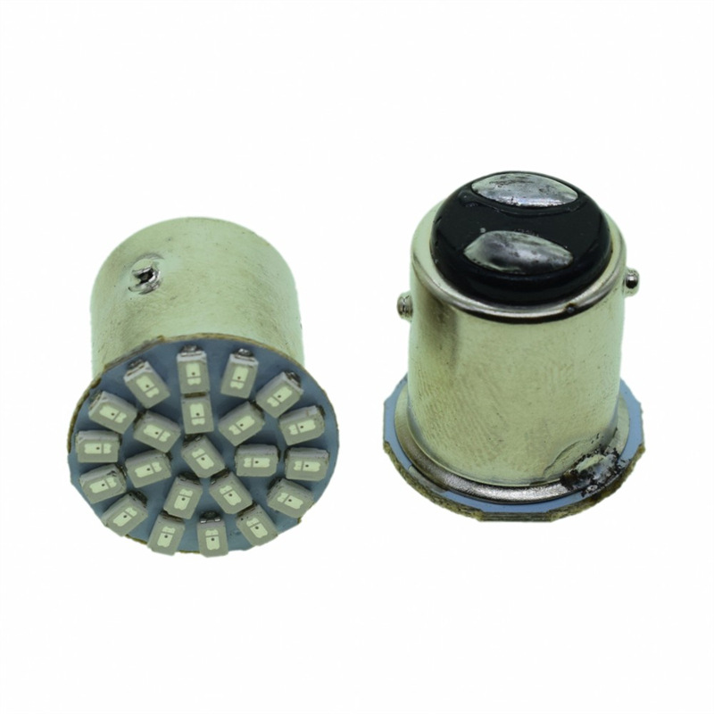 New flash brake light LED car brake light BA15D long bright 12v truck brake flash light turn signal