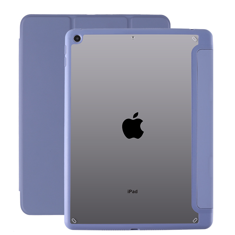 For iPad protective case Air11 Apple tablet computer leather case pen slot acrylic high permeability Pro11 inch hard case