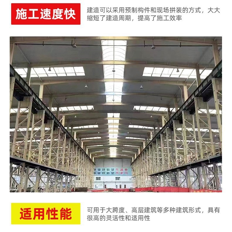 Outdoor Large-Scale Steel Structure Engineering Source Manufacturer with Years of Industry Experience, Construction of Overhead Crane Buildings, Steel Structure Frames