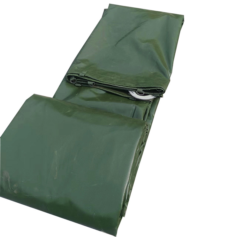 Transport Truck Tarpaulin Thickened Military Green Cover Cloth Howo Car Pvc Rainproof Cloth Wear-Resistant and Tear-Resistant for Trucks