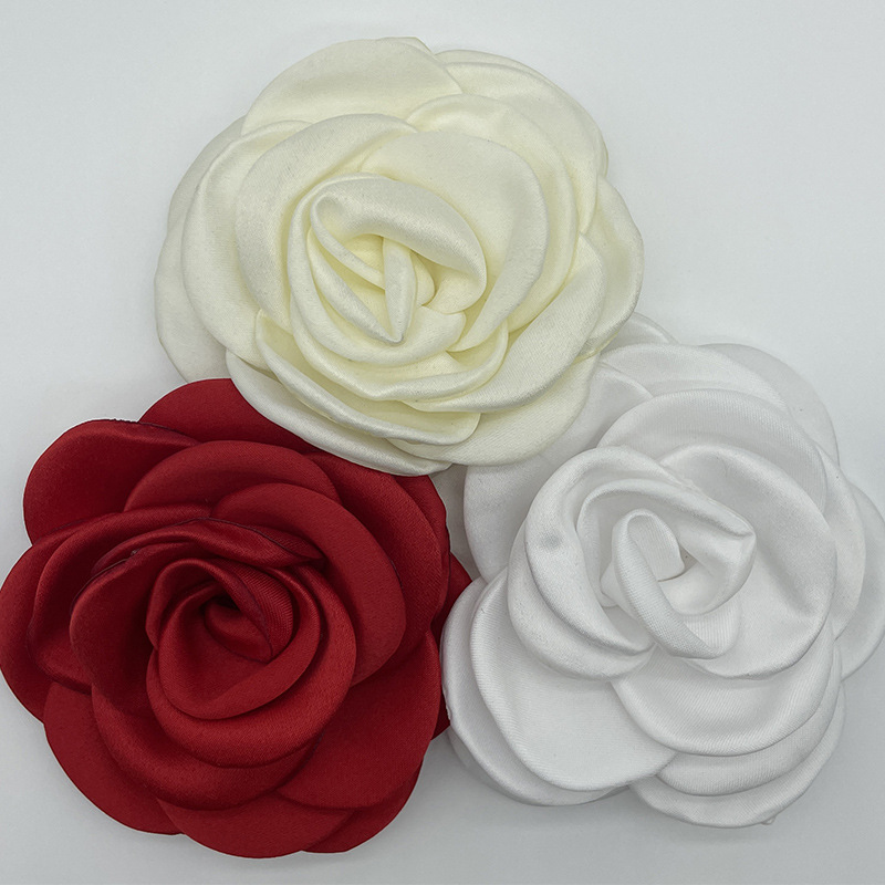 8 см ручная работа края лоскутная ткань камелия одежда обувь головные уборы женская заколка для волос diy