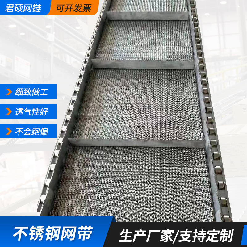 Direct supply stainless steel mesh belt food drying and cleaning line annealing furnace steel wire galvanized mesh chain chain mesh belt