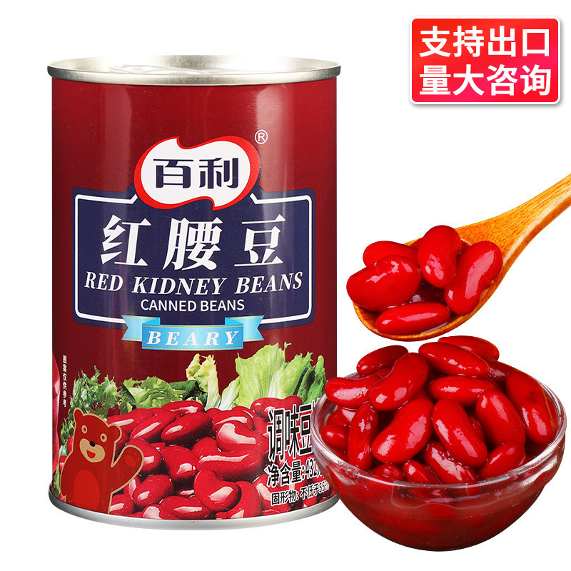Консервированные красные фасоли Бейли 432г, готовые к употреблению, красные фасоли, западный салат, десерт, доставка из источника