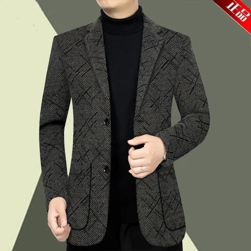 Foreign trade, please look at the real heavy padded suit men's coat autumn and winter middle-aged men's new break before placing an order