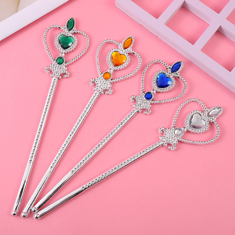 Manufacturer's Ready-Made Children's Headwear Crown Princess Clothing Accessories Fairy Wand Gem Crown Magic Wand Headband Jewelry