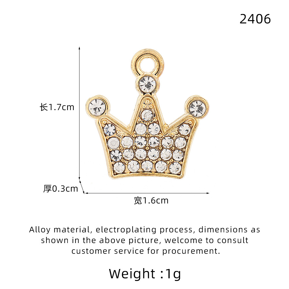 Ювелирные аксессуары с бриллиантами, ожерелье, корона, DIY подвеска в виде звезды, серьги, сердечный замок, ключ, сверкающие бриллианты