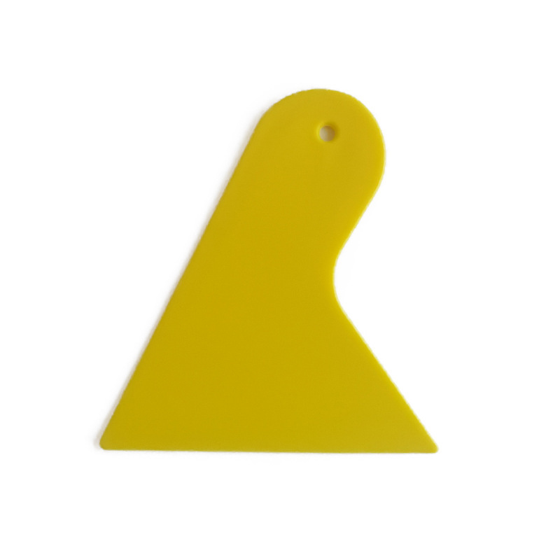 Small Yellow Shovel Scraper Car Film Scraper Special Small Scraper Plastic Triangular Gourd Plastic Scraper Film Tool