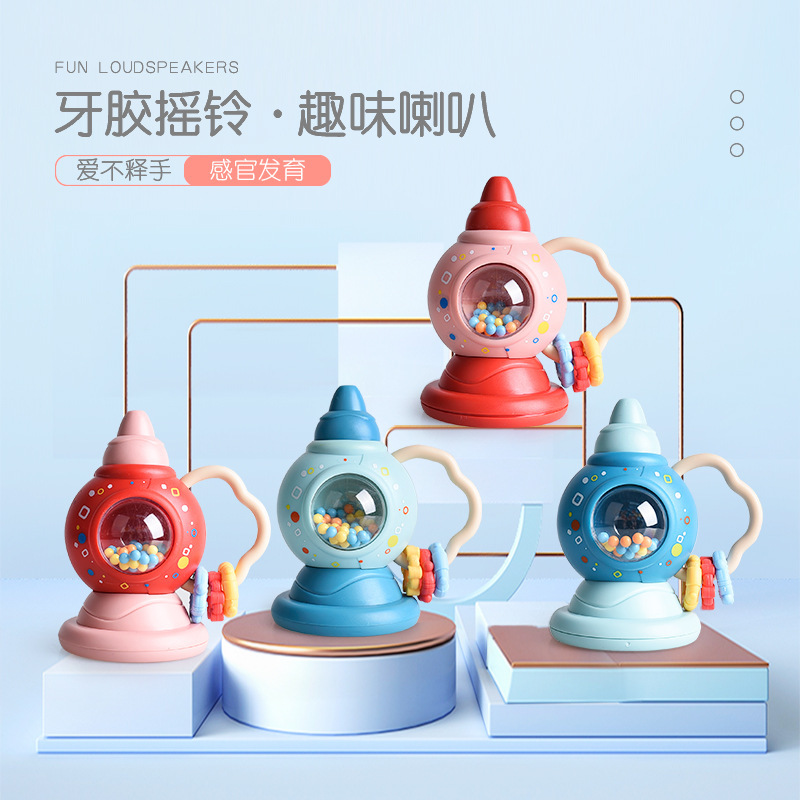 Newborn baby hand rattle bed Bell rattle sand hammer 0-6 years old baby children grip comfort toy batch