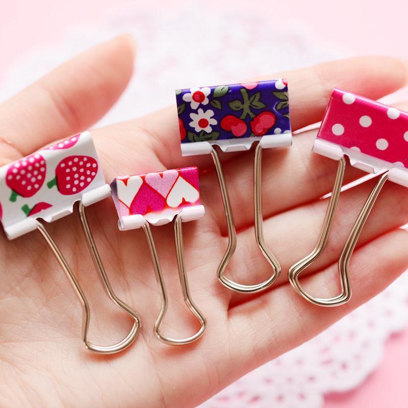Colorful Binder Clips Cute Floral Swallowtail Clips Student Folders Exam Organizer Clips Ins High Aesthetic Value