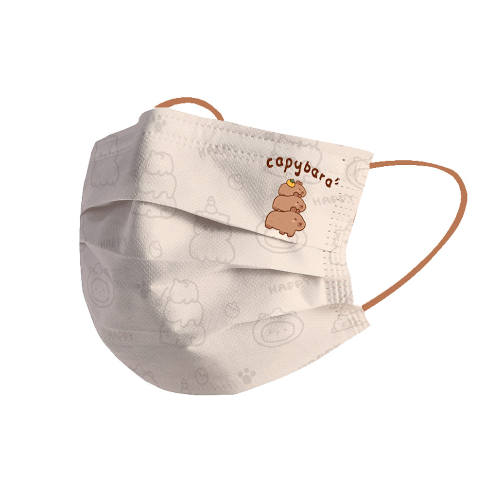 Capabala capybara mask disposable student High-looking cartoon Internet celebrity dust cover cute female
