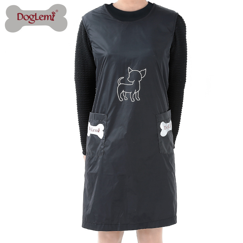 Cat and dog bath clothes pet shop clothes beautician work clothes anti-stick wool waterproof apron sleeveless