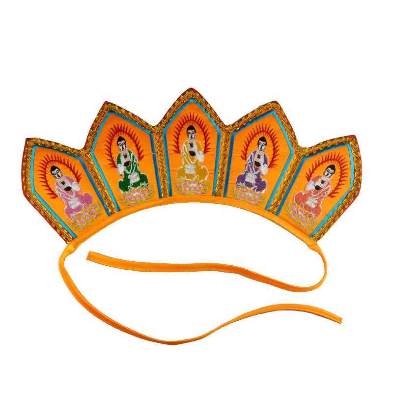 Martial Arts Buddhist Hat Is Easy to Carry, Vairocana Hat, Five Buddha Hat, Five Buddha Crown