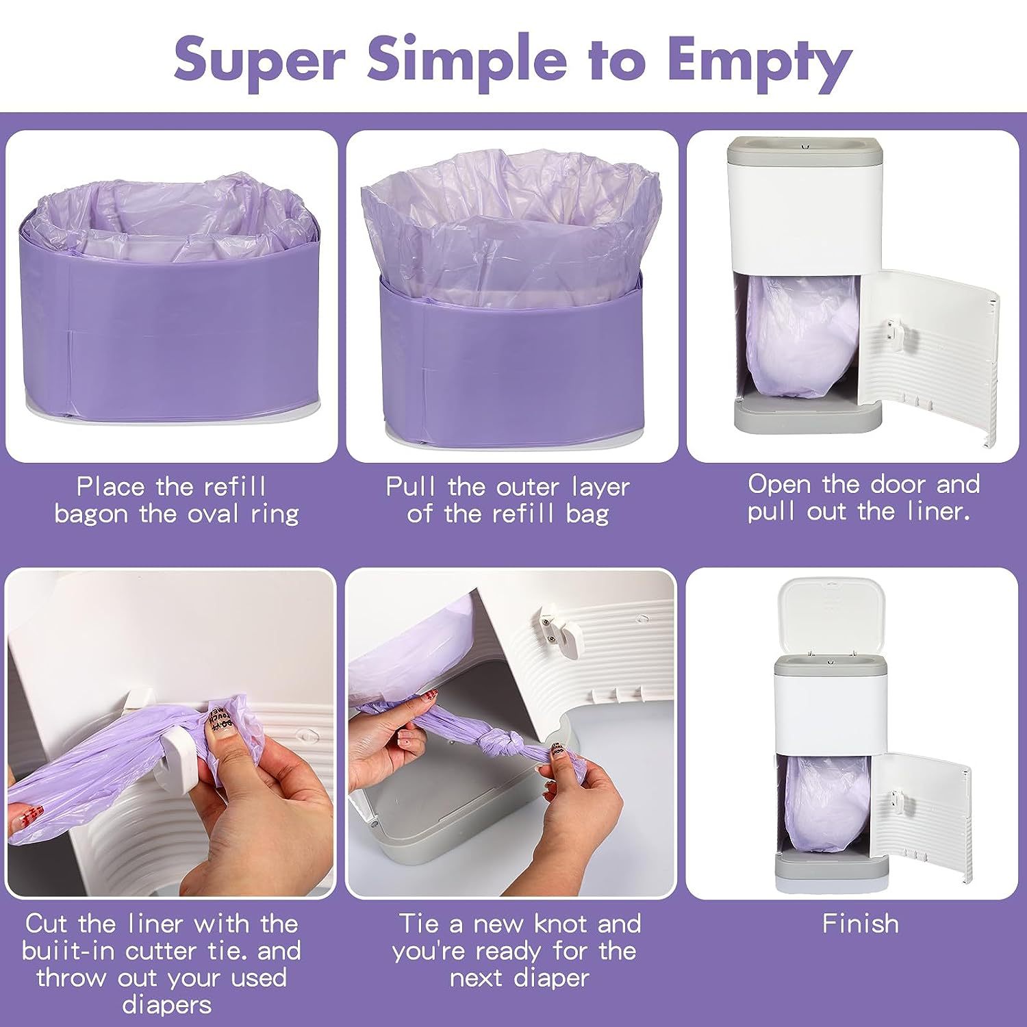 Wholesale Odm/Oem Customized Odor Insulation Jiuxiaolu Garbage Bag Garbage Bag Diaper Bucket Diaper Bucket Garbage Bag Dekor