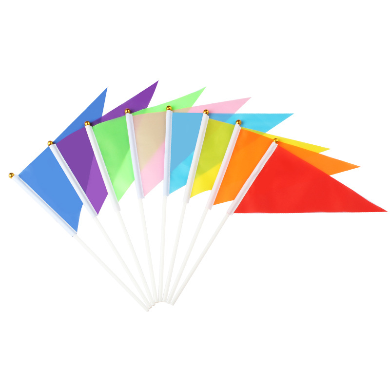 Small colored flag pennant five-color hand-held games hand-held flag color hand-waving flag small red flag small flag wholesale