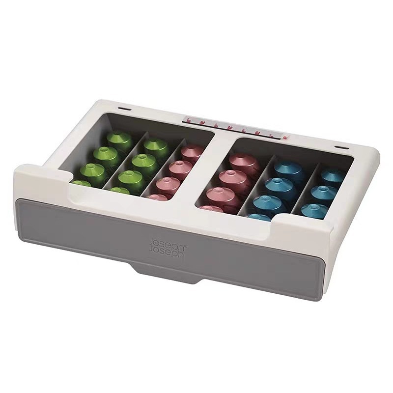 Capsule coffee tea bag storage rack organizing box small drawer punch-free space saving storage box