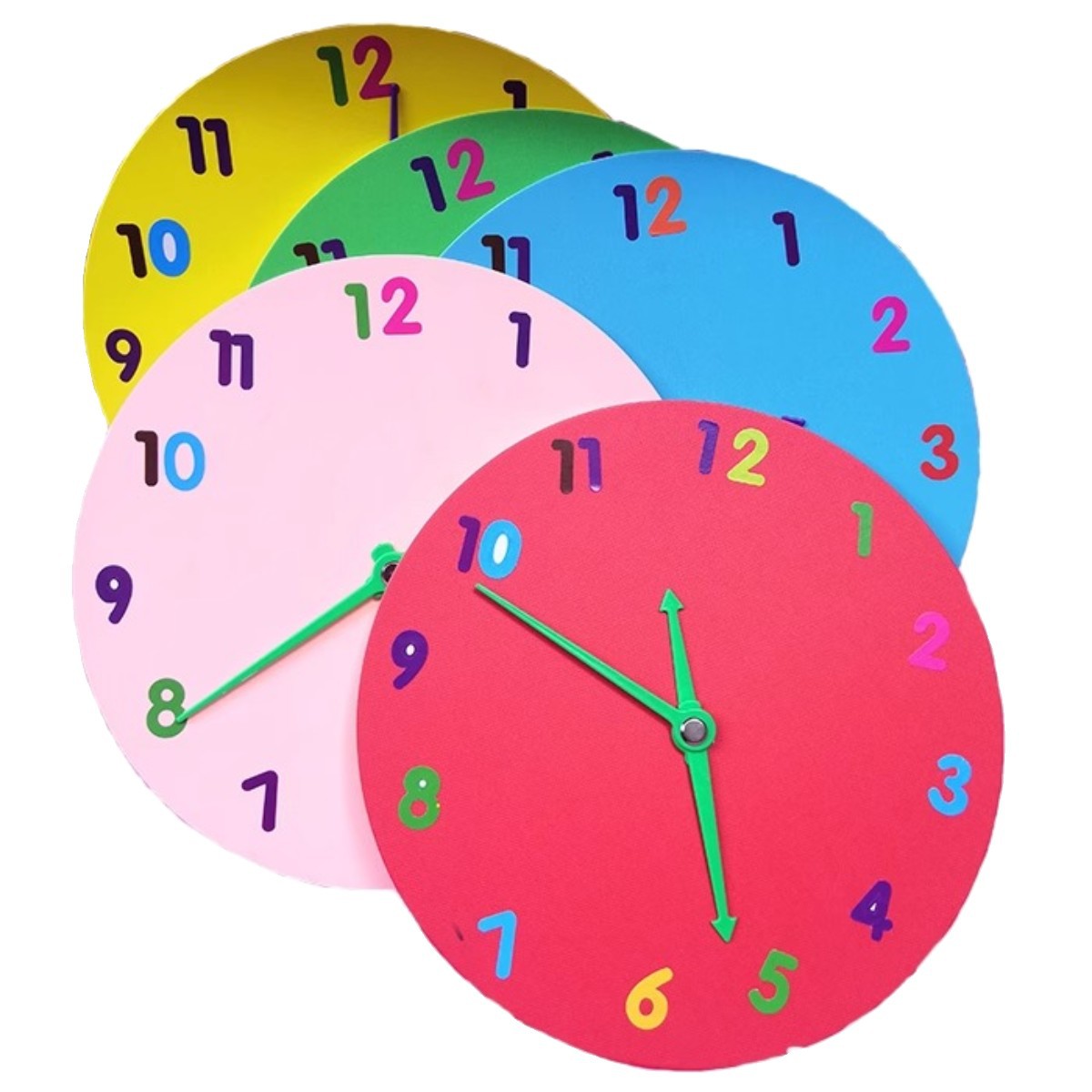 Elementary School student creative clock Children DIY handmade time alarm clock material package toy first grade teaching aids