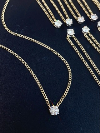 Sparkling Diamond Two-Tone Cuban Necklace Best Friend Collarbone Chain 18K Chain Fashion Reincarnation Classic Retro Modern Casual