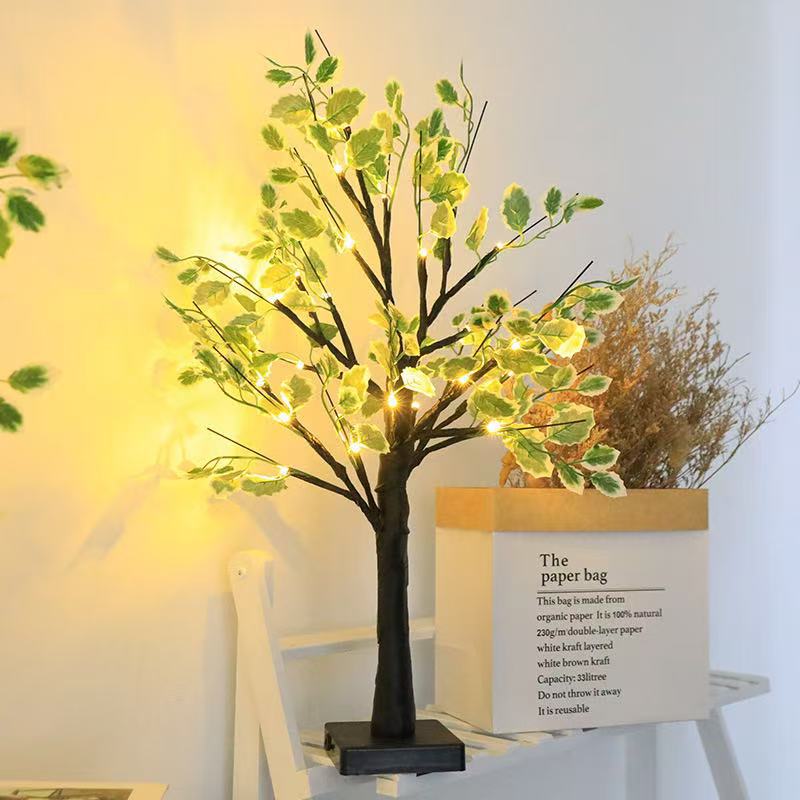 LED indoor simulation birch lamp interior decoration lamp Christmas party scene layout luminous tree