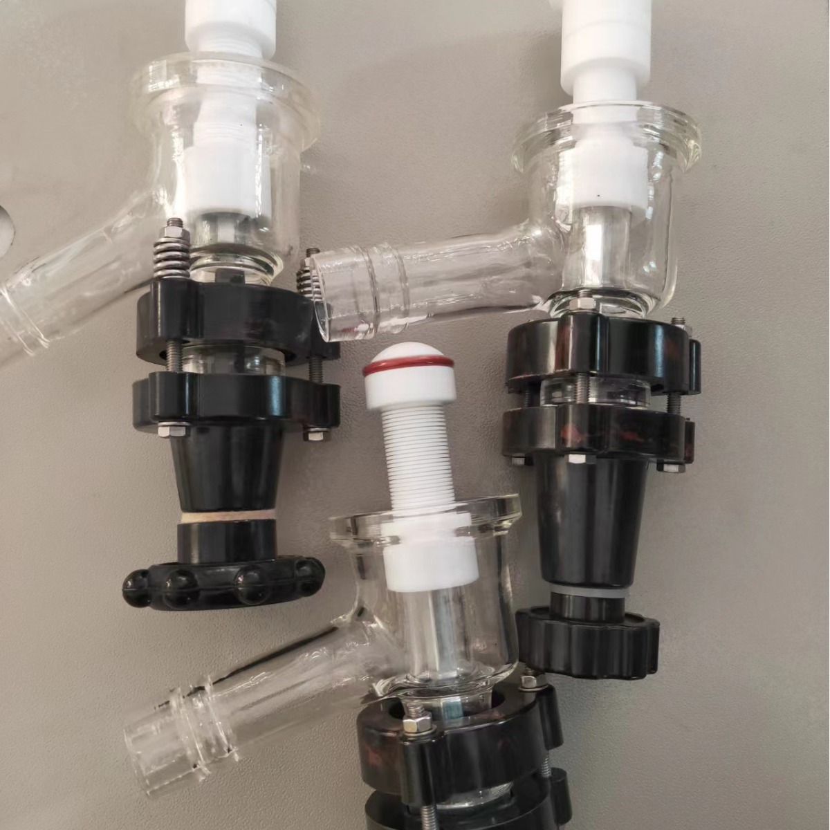 Оптовая многоспецификационная лабораторная специальная стеклянная труба с клапаном, прозрачный взрывозащищенный стеклянный инструмент