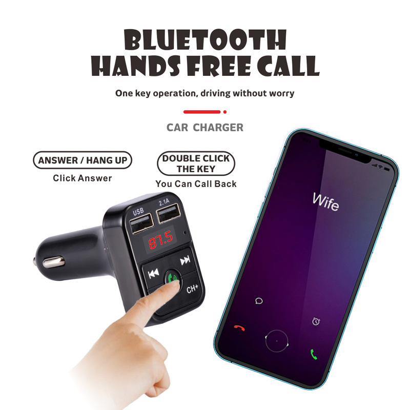 B2 is suitable for Apple Samsung Xiaomi Huawei Mobile Phone Fast Charging Car Charger Bluetooth Receiver Distribution Parts