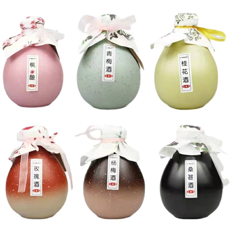 Osmanthus Wine, Green Plum Wine, Peach Blossom Wine, Low Alcohol for Women, Fermented Wine, Ancient Style Sweet Fruit Wine Gift Box, Spot Wholesale Souvenir