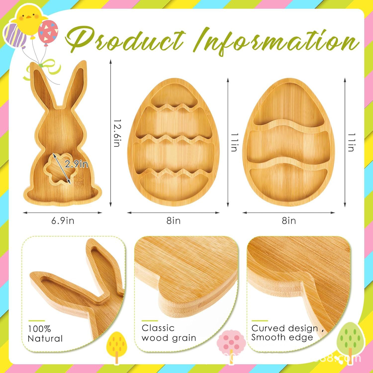 Новинка кросс-бордер Рождественская закуска поднос для дома кухня поднос для сухофруктов поднос для закусок конфет с кроликом на Пасху